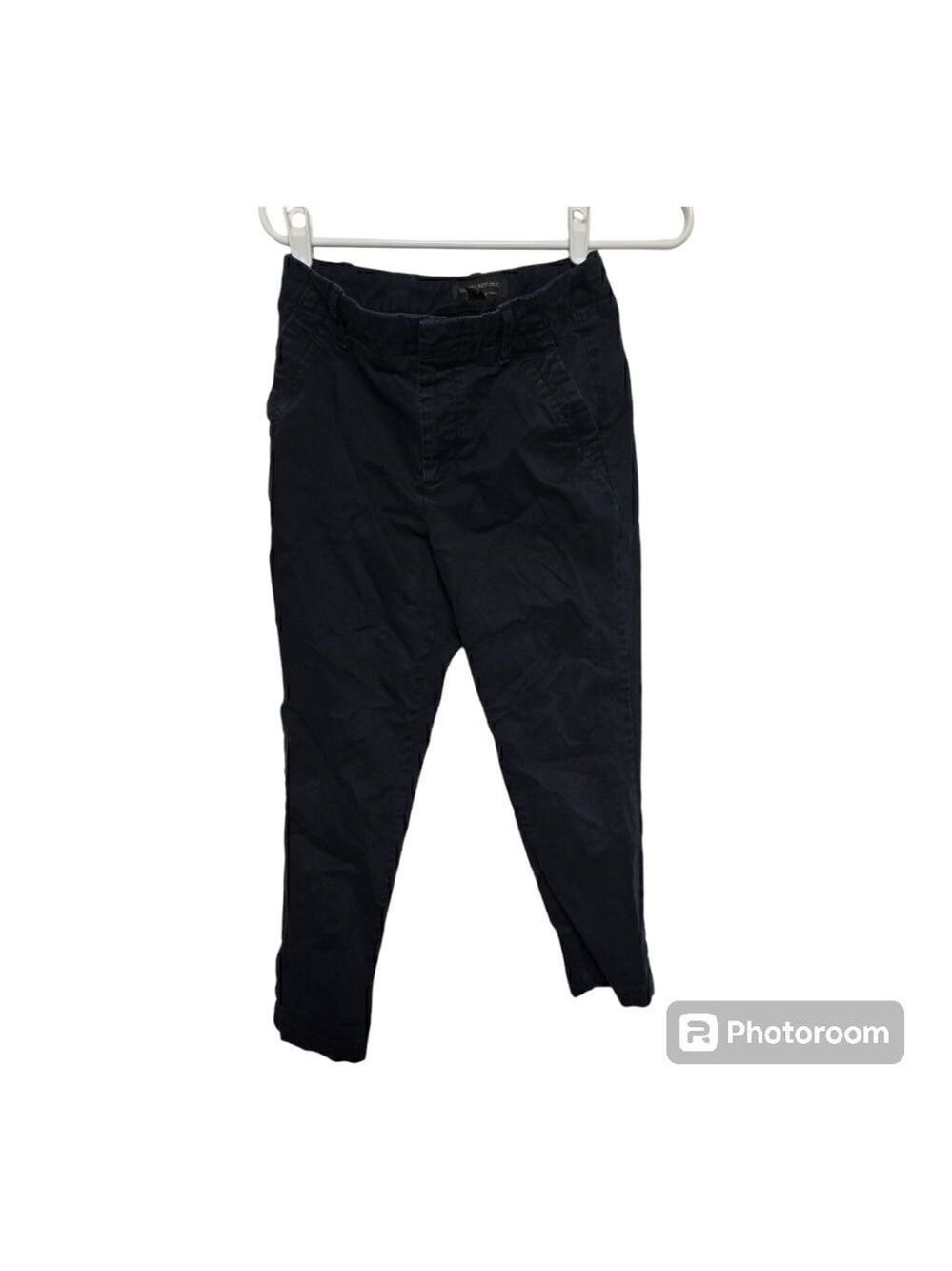 Banana Republic Petite Chino Pants 0P Navy Slim Fit Work Office